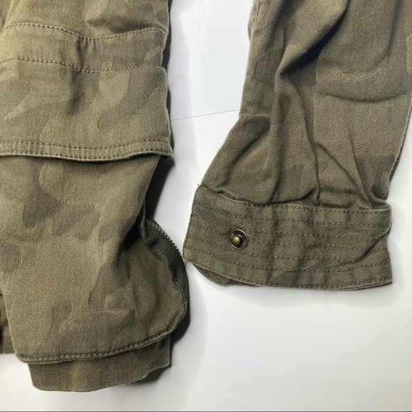 7 For All Mankind Camo Jacket Zip Snap Size Small - Picture 4 of 7